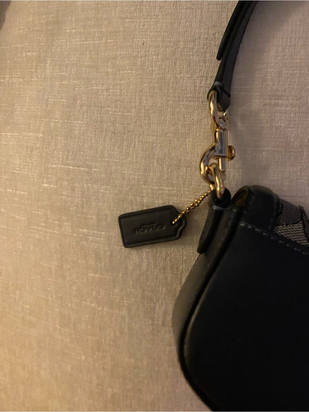 Coach Mini Shoulder Bag in Brown and Black with Gold Hardware - Picture 3 of 10